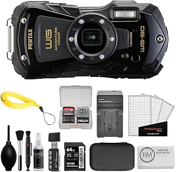 Amazon.com : Pentax WG-90 Digital Camera (Black) Bundled with